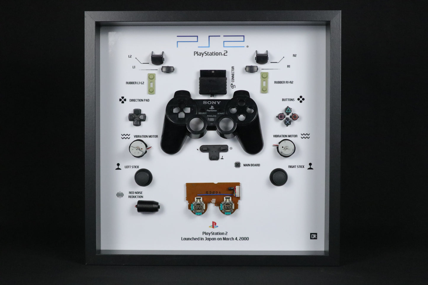 Playstation 2 Controller Frame | Zwart