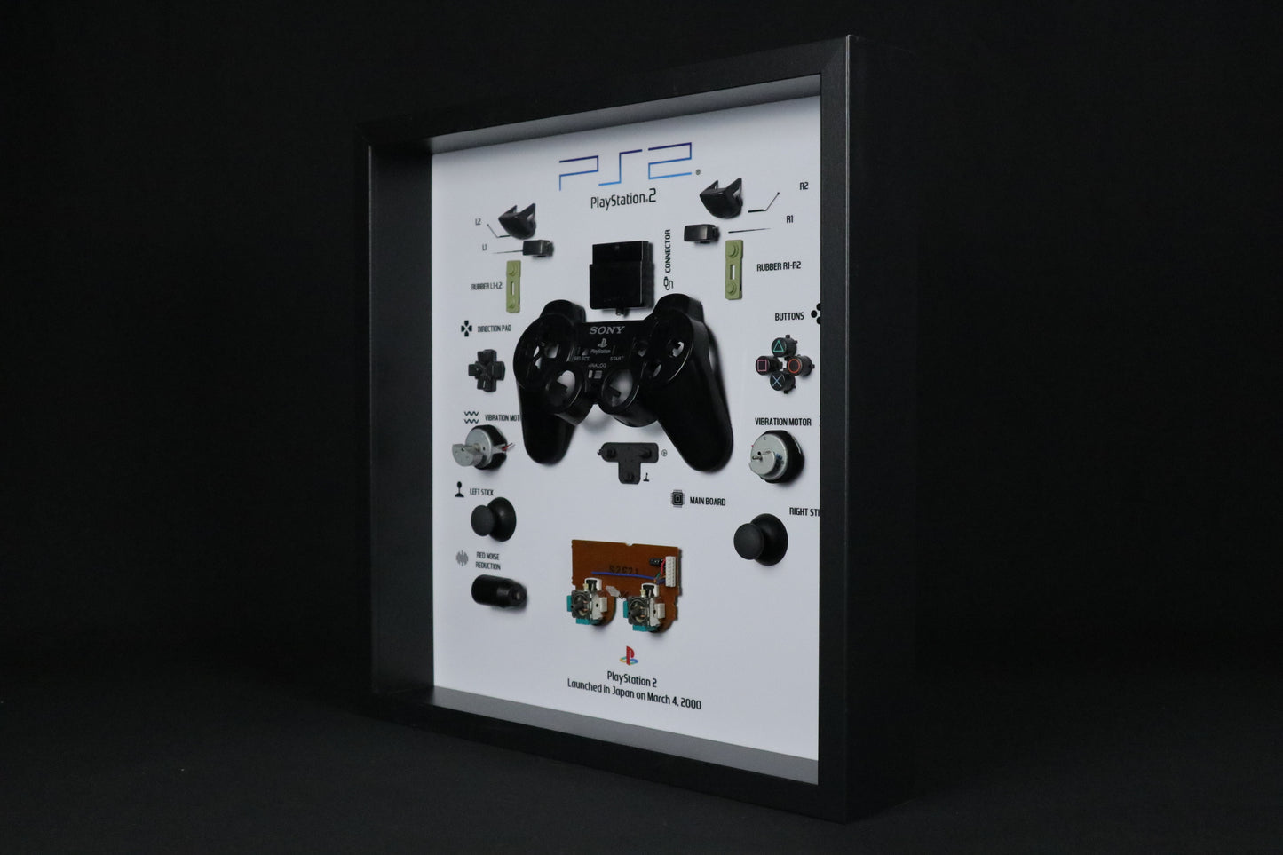 Playstation 2 Controller Frame | Zwart