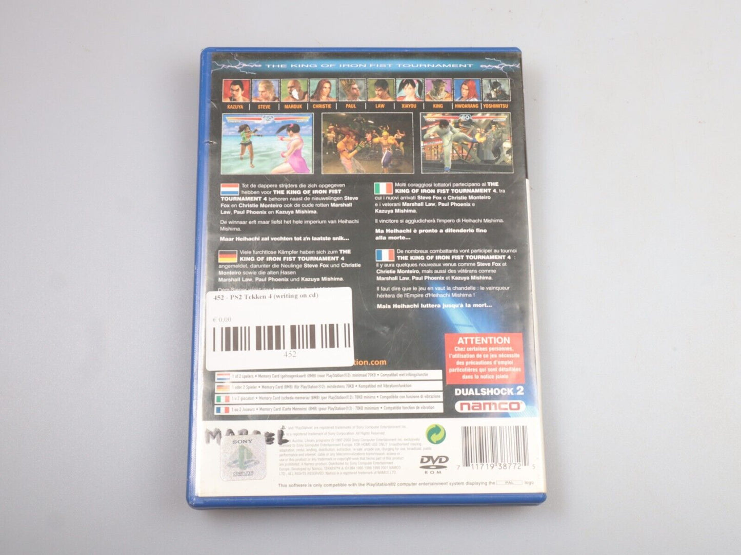 PS2 | Tekken 4 (schrijven op cd) 