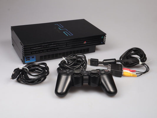 PlayStation 2 | Fat SCPH-39004 Black | Controller & Cables