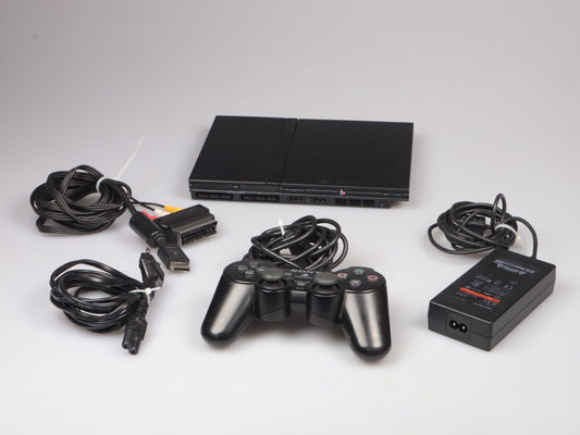 PlayStation 2 | Slim SCPH-70004 Black | Controller & Cables
