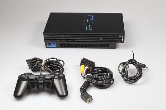 PlayStation 2 | Fat SCPH-30004 Black | Controller & Cables