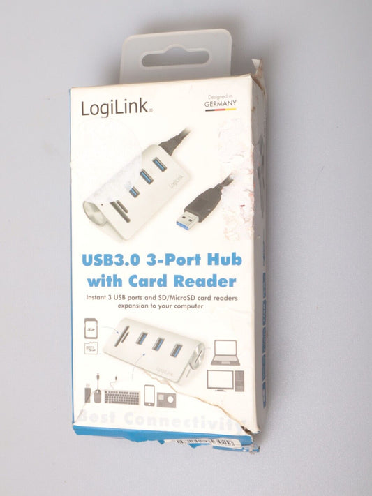 Logilink 3.0 3-Port Hub with Card Reader | MicroSD Card Reader