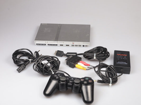 PlayStation 2 | Slim Console SCPH-75004 | Controller & Cables | Silver