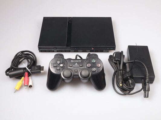 Playstation 2 | Slim SCPH-75004 Bundle | 1 Controller + All cables | Tested