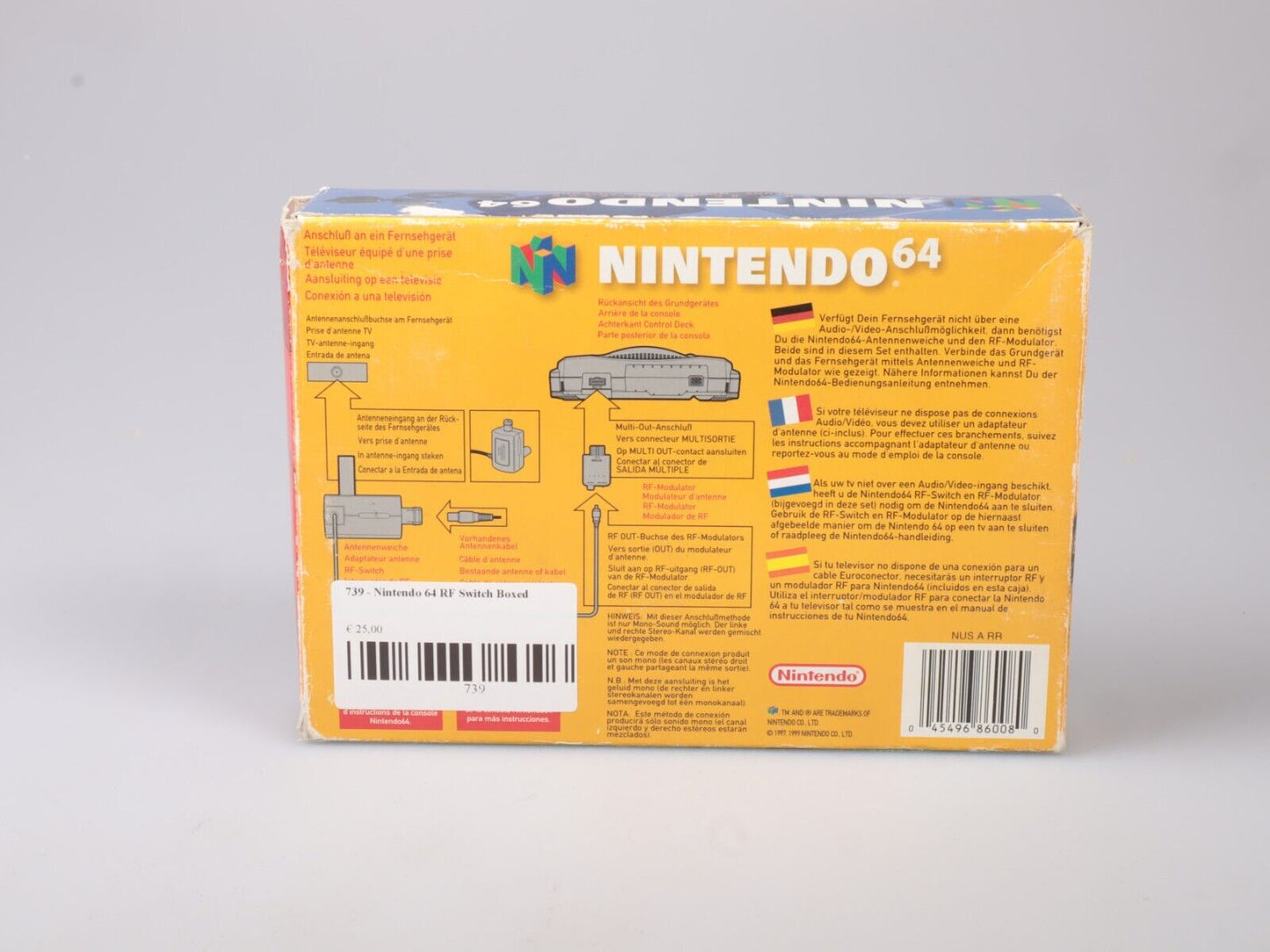 N64 | Nintendo 64 RF-schakelaar in doos | Officiële Nintendo 64 