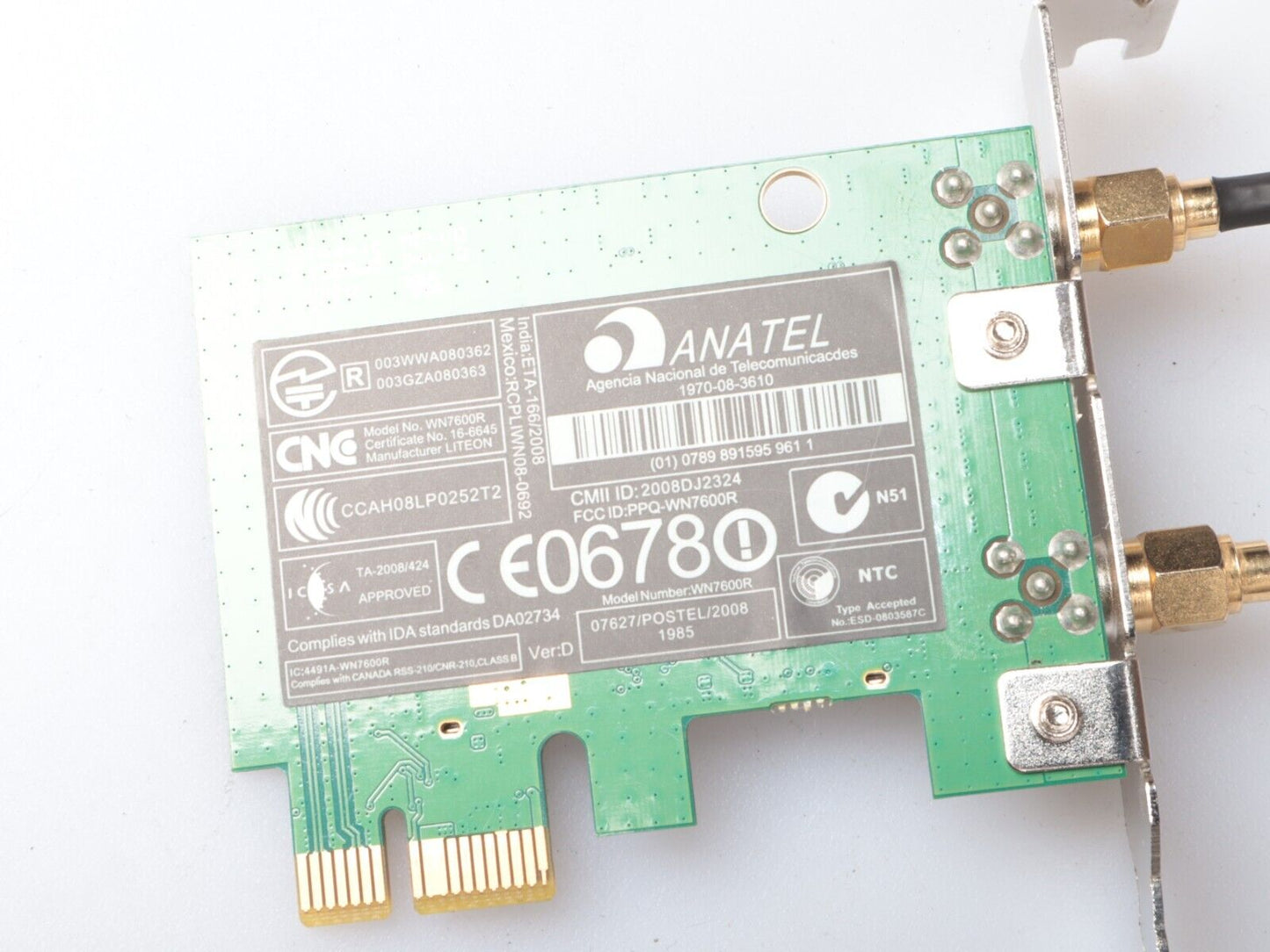 Anatel WN7600R PCI-E Wireless-N PCI-e NIC SPS PCA-kaart 