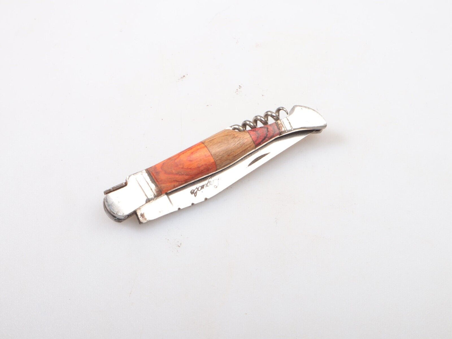 Laguiole | Folding Pocket Knife | France | Silver/Orange | 2186
