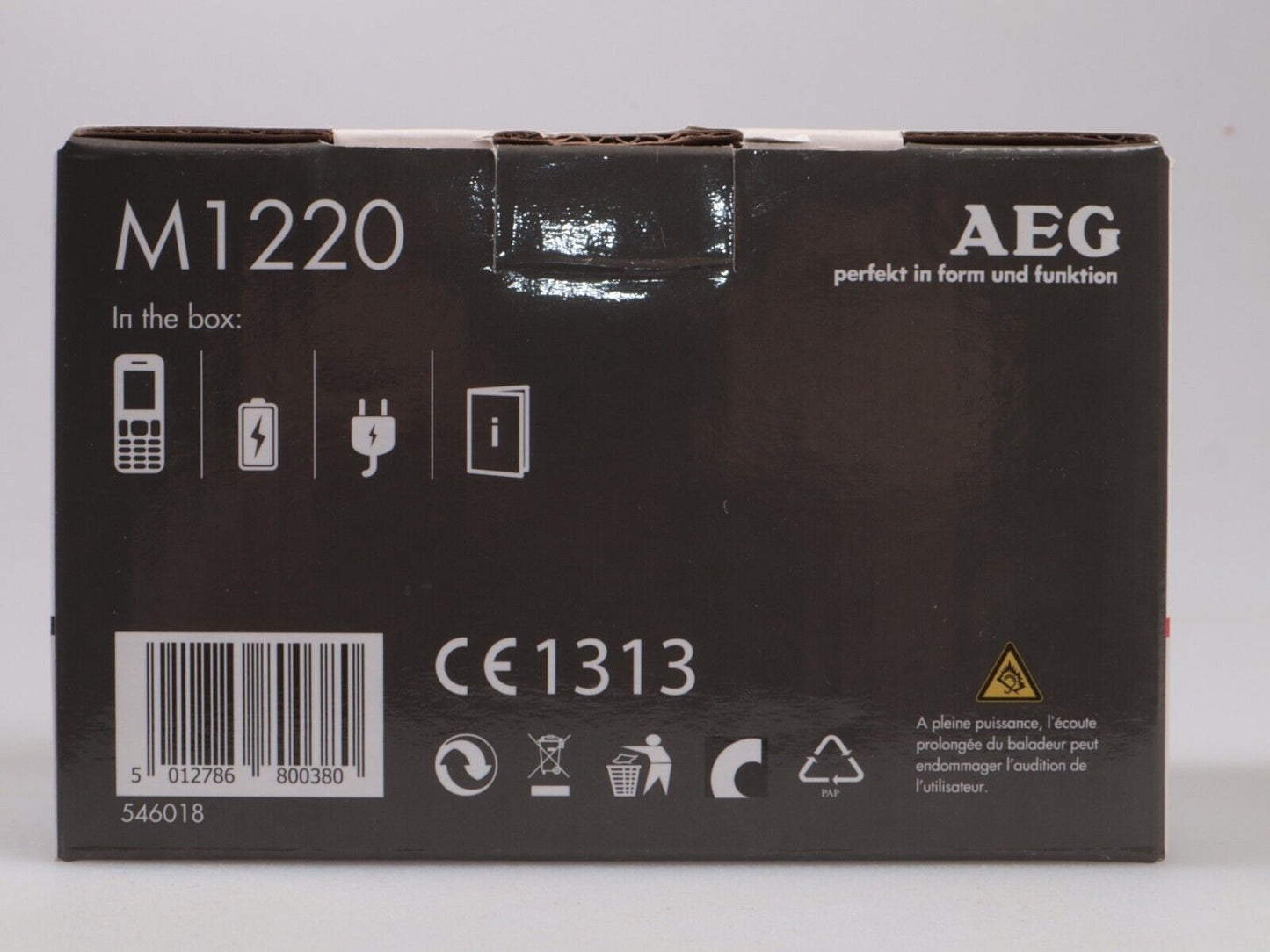 VOXTEL M1220 | AEG | Mobiele telefoon met grote knop | Nieuw in geopende doos 
