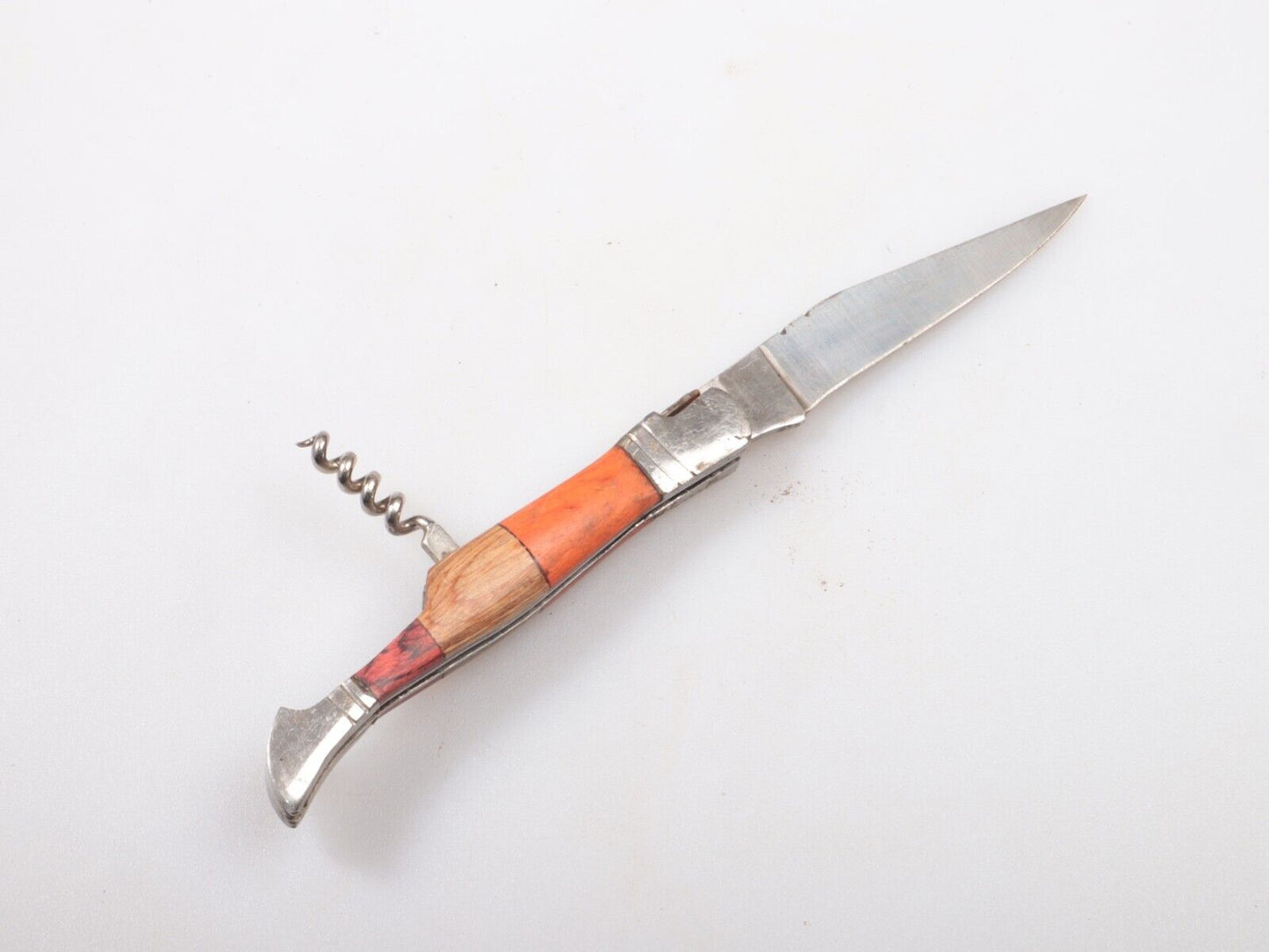 Laguiole | Folding Pocket Knife | France | Silver/Orange | 2186
