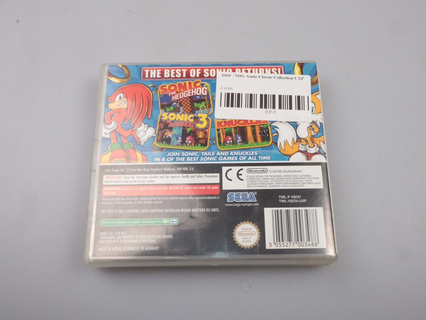 NDS | Sonic Classic-collectie | UXP-PAL | Nintendo ds 