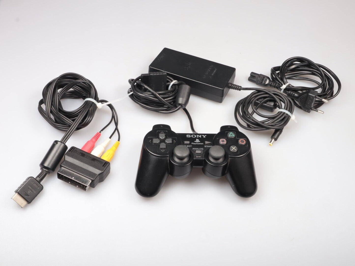 PlayStation2 | Slank SCPH-70004 Zwart | Controller en kabels 