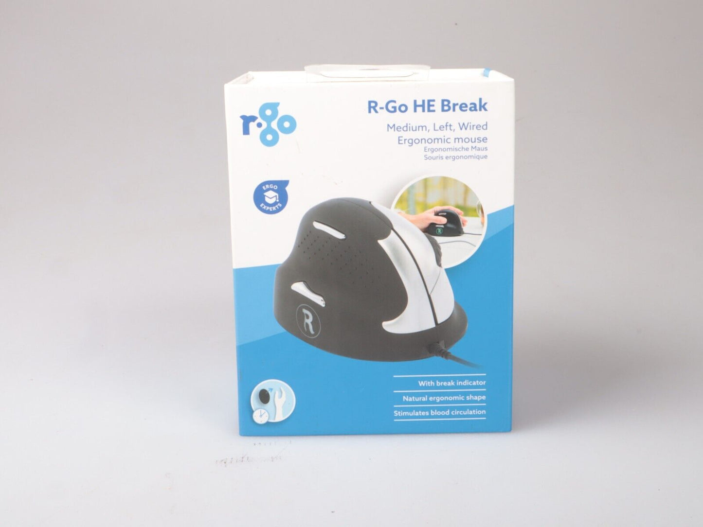 R-Go Tools R-Go Break HE Ergonomic Mouse | Left Handed | New In Box